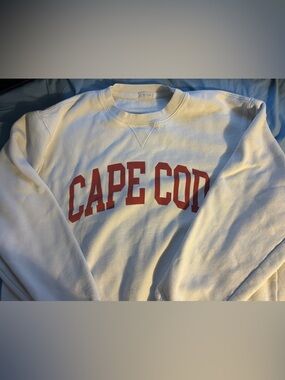 Brandy Melville White Cape Cod Crewneck